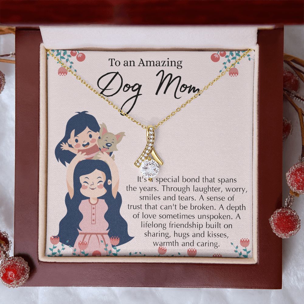 Love Knot Necklace, Dog Mom Gift For Mother's Day, Dog Mom Necklace For Women, Dog Mama Sentimental Gift, Dog Lover Gifts For Her, Unique Alluring Beauty Necklace
