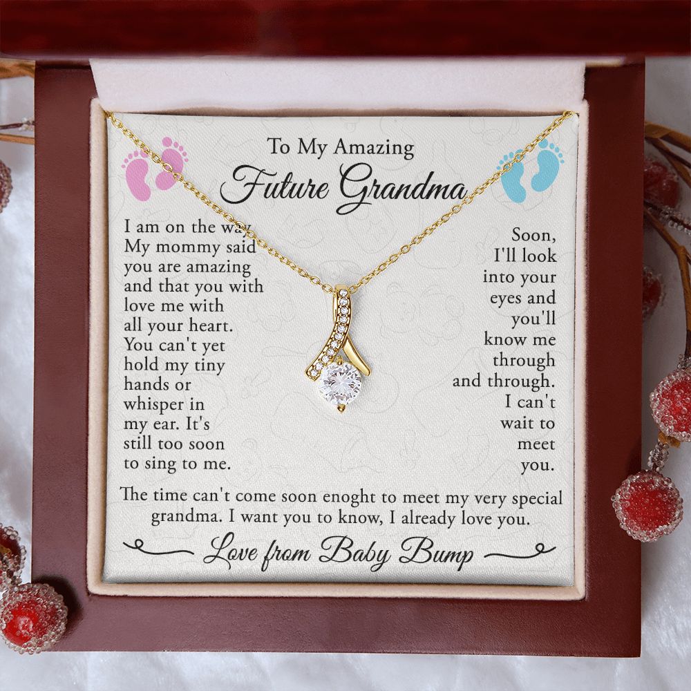 To My Grandmother Necklace, Gift for Grandmother Necklace, Mothers Day Gift For Grandma Nana, Grandma Jewelry From Grandchildren GrandKids , Jewelry Box Gift For Grandma Grandmother4 Alluring Beauty Necklace