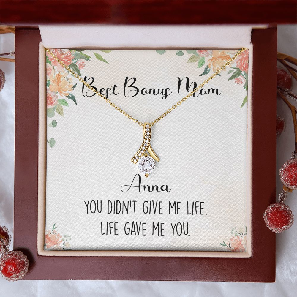 To My Stepmom Necklace from Stepdaughter Birthday Gifts for Stepmom Stepmother Gifts for Second Mom Gifts for Stepmom from Bonus Daughter Stepmom Gifts for Birthday Mothers Day 301 Alluring Beauty Necklace