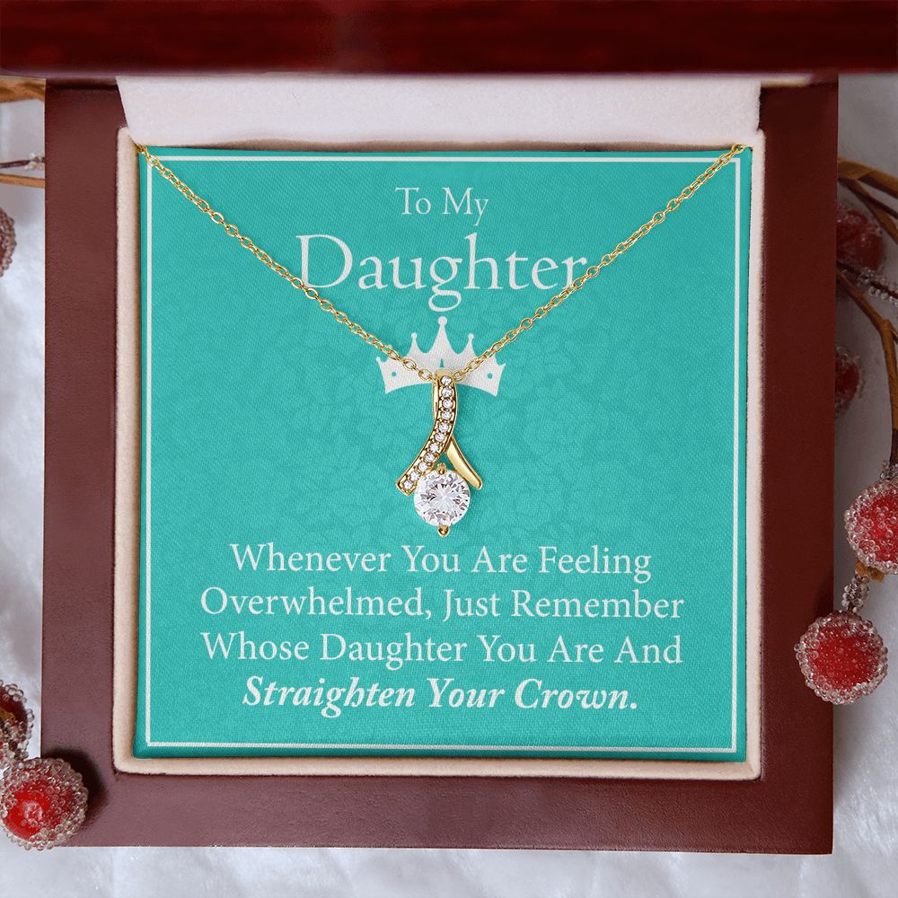 Jewelry Pendant Present for Daughter, To My Daughter Gift Necklace from Mom, Mother Daughter Gift Ideas, Birthday Christmas Gift Graduation Gifts for Daughters, Mother and Daughter Necklace 15 Alluring Beauty Necklace