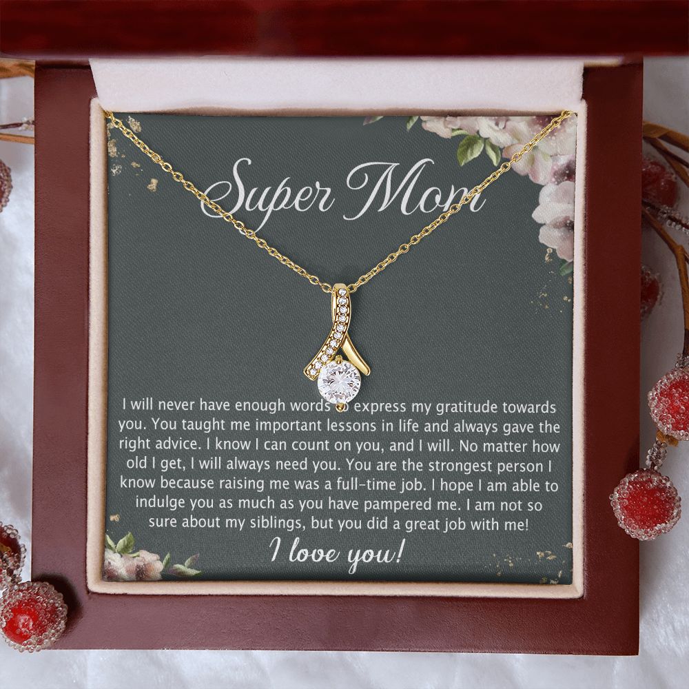 To My Mom Necklace Pendant Gift From Daughter Your Faith Lets Us Know With Message Card Gift For Mom Alluring Beauty Necklace