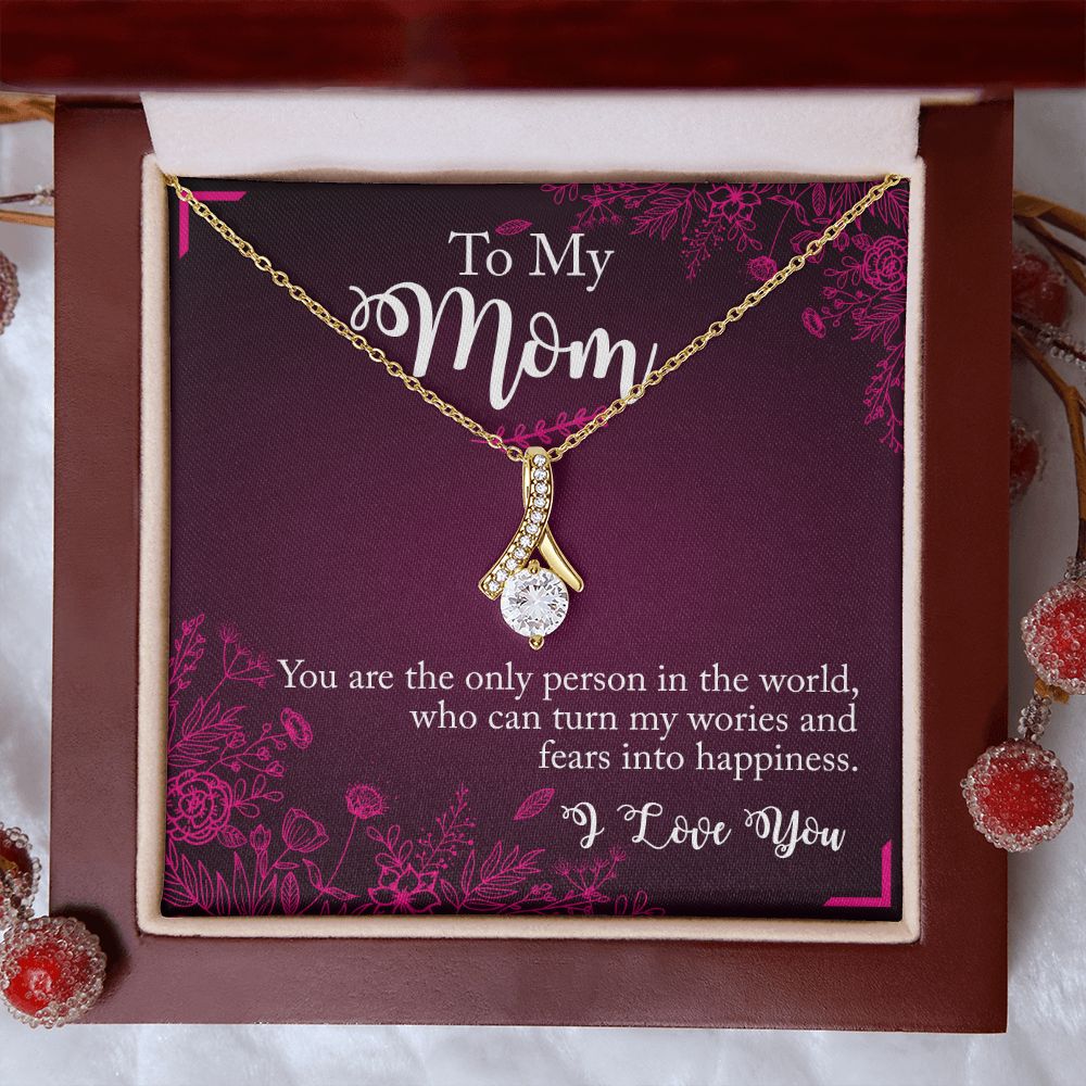 To My Mom Necklace Pendant Gift From Daughter Necklace You Are The Only Person Gift For To Mom Happy Mother's Day Mother In Law Gift On Birthday Anniversary Gift 30821 Alluring Beauty Necklace