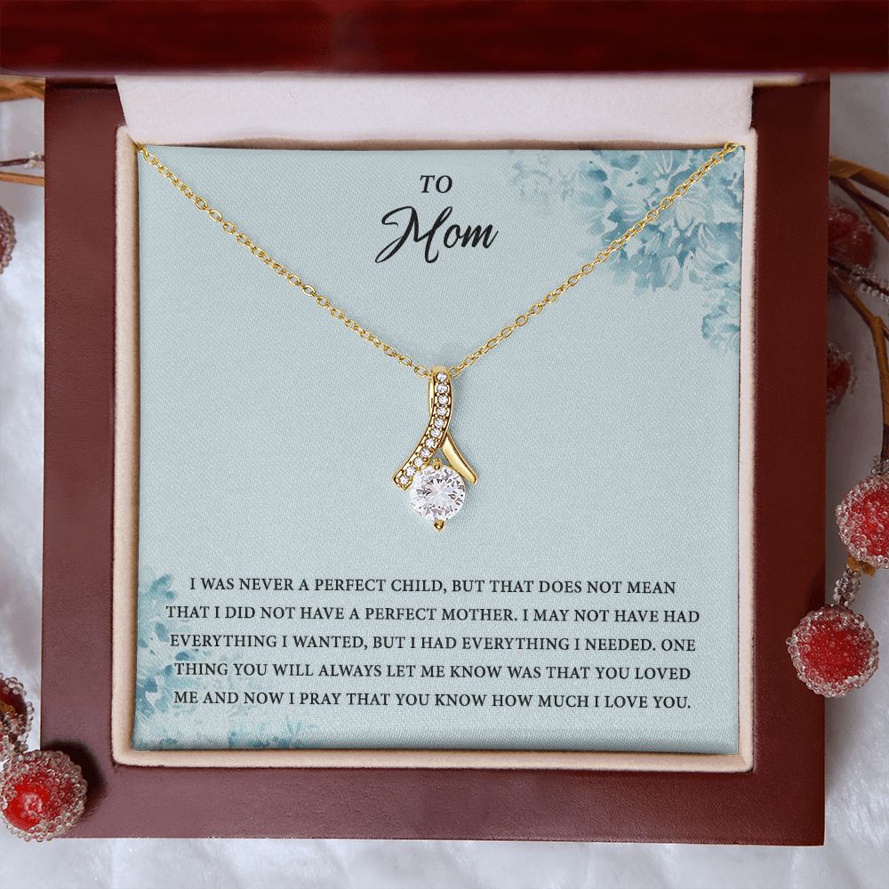 Mom Necklace Gifts for Mom from Daughter to Mom Gifts for Mothers Day from Daughter, To My Mom Necklace from Daughter to Mom Birthday Gifts Necklace with Message Card and Gift Box2227 Alluring Beauty Necklace