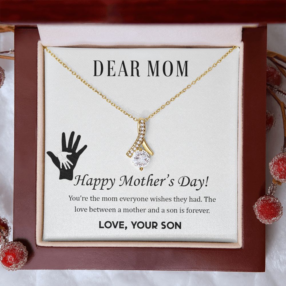 2Mom Necklace Gifts for Mom from Daughter to Mom Gifts for Mothers Day from Daughter, To My Mom Necklace from Daughter to Mom Birthday Gifts Necklace with Message Card and Gift Box2228 Alluring Beauty Necklace
