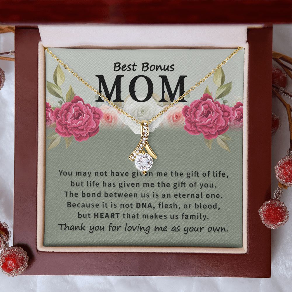 Mother Daughter Necklace as Daughter Gift from Mom, Mom Necklace as Christmas Gift for Mom from Son, Birthday Gift for Mother in Law Necklace, Bonus Mom Gifts for Step Mom Necklace2 Alluring Beauty Necklace