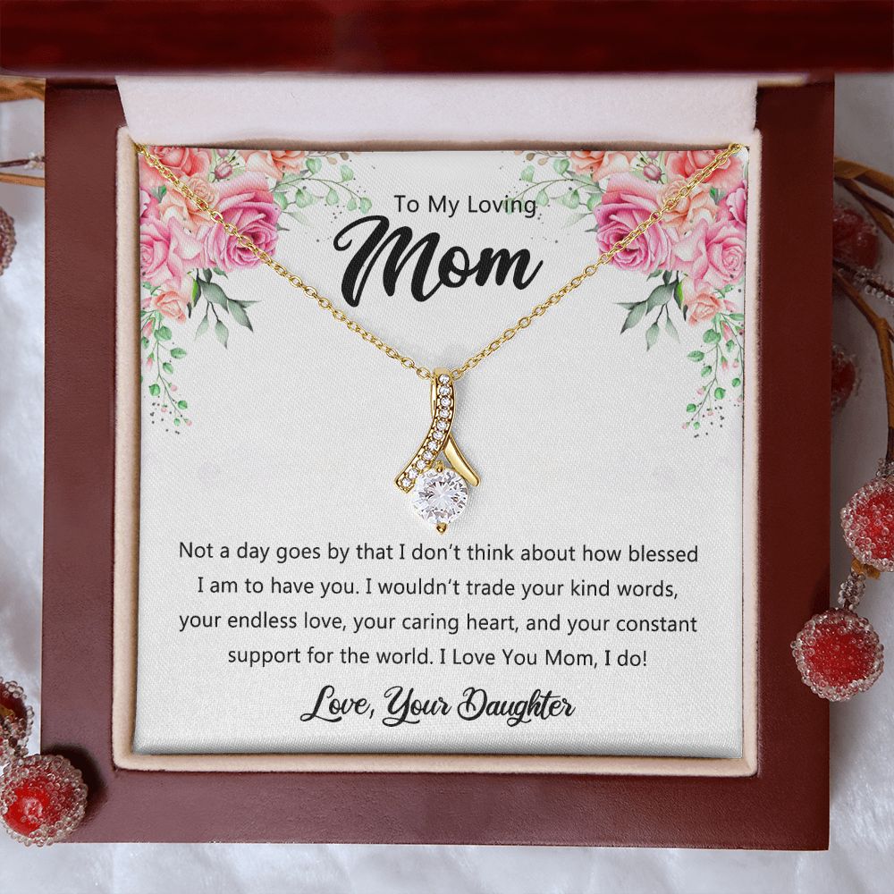 To My Mom Necklace, Gift For Mom, Mother's Day Gift from Daughter, Mom Jewelry Gift for Mothers Day, Birthday Gift for Mother, Moms Gift from Daughter Son, Necklace for Mom Mother 9 Alluring Beauty Necklace