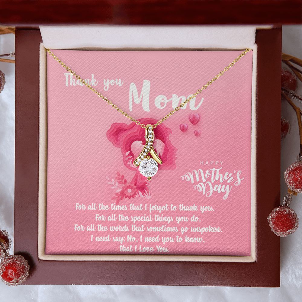 Mom Necklace Gifts for Mom from Daughter to Mom Gifts for Mothers Day from Daughter, To My Mom Necklace from Daughter to Mom Birthday Gifts Necklace with Message Card and Gift Box5 Alluring Beauty Necklace