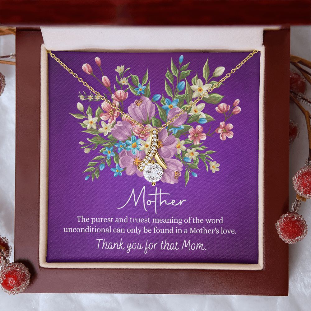 Happy Mother's Day Gift for Mom from Daughter Message Card Necklace Gift Idea Mother Jewelry Mom Necklace from Daughter To My Mom Love Knot Necklace Pendant Alluring Beauty Necklace