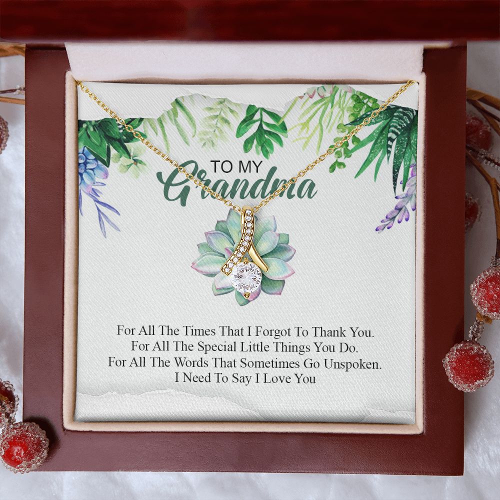 To My Grandma Necklace, Gift for Grandmother Necklace, Mothers Day Gift For Grandma Nana, Grandma Jewelry From Grandchildren GrandKids , Jewelry Box Gift For Grandma Grandmother19 Alluring Beauty Necklace