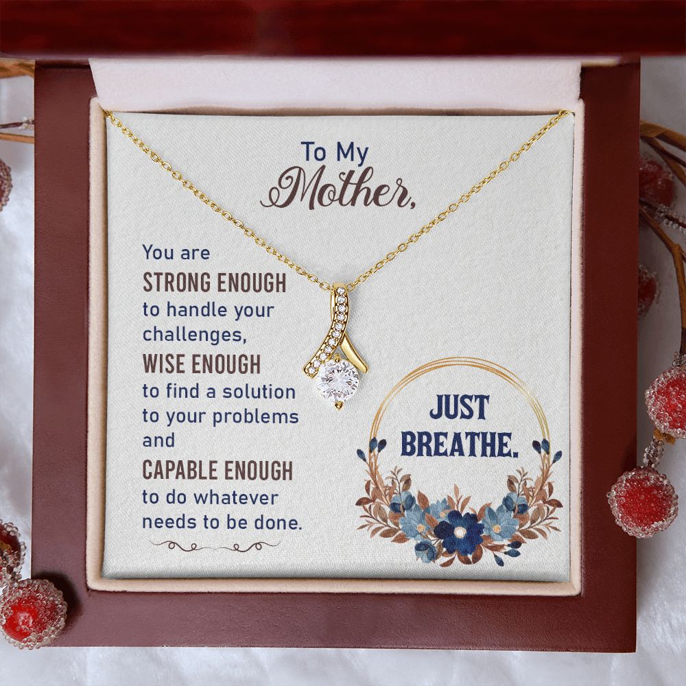 To My Mother Necklace Pendant Gift From Daughter In Law Necklace Strong Enough Gift For To Mom Happy Mother's Day Mother In Law Gift On Birthday Anniversary Gift 30821 Alluring Beauty Necklace
