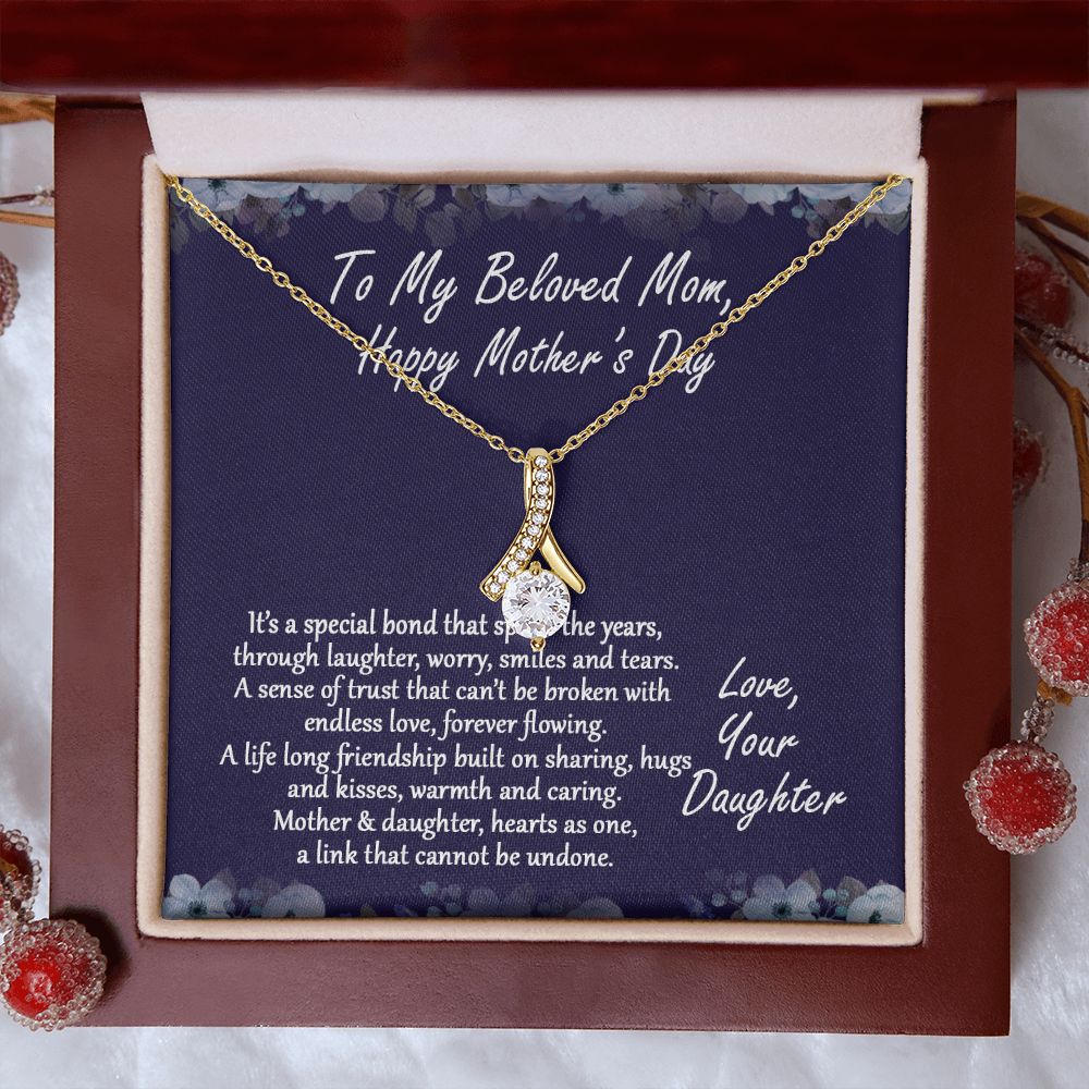 Mom Necklace Gifts for Mom from Daughter to Mom Gifts for Mothers Day from Daughter, To My Mom Necklace from Daughter to Mom Birthday Gifts Necklace with Message Card and Gift Box2232 Alluring Beauty Necklace