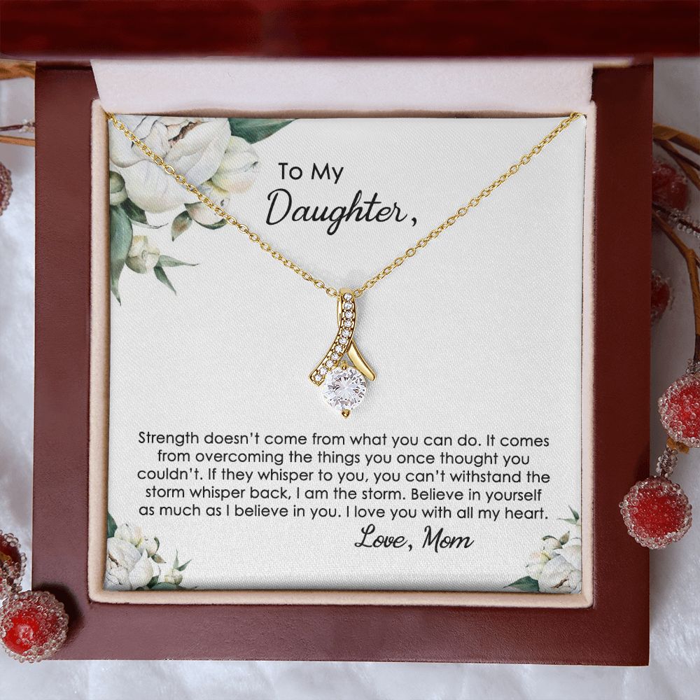 Mother Daughter Gift Ideas, To My Daughter Gift Necklace from Mom, Jewelry Pendant Present for Daughter, Birthday Christmas Gift Graduation Gifts for Daughters, Mother and Daughter Necklace 2140 Alluring Beauty Necklace