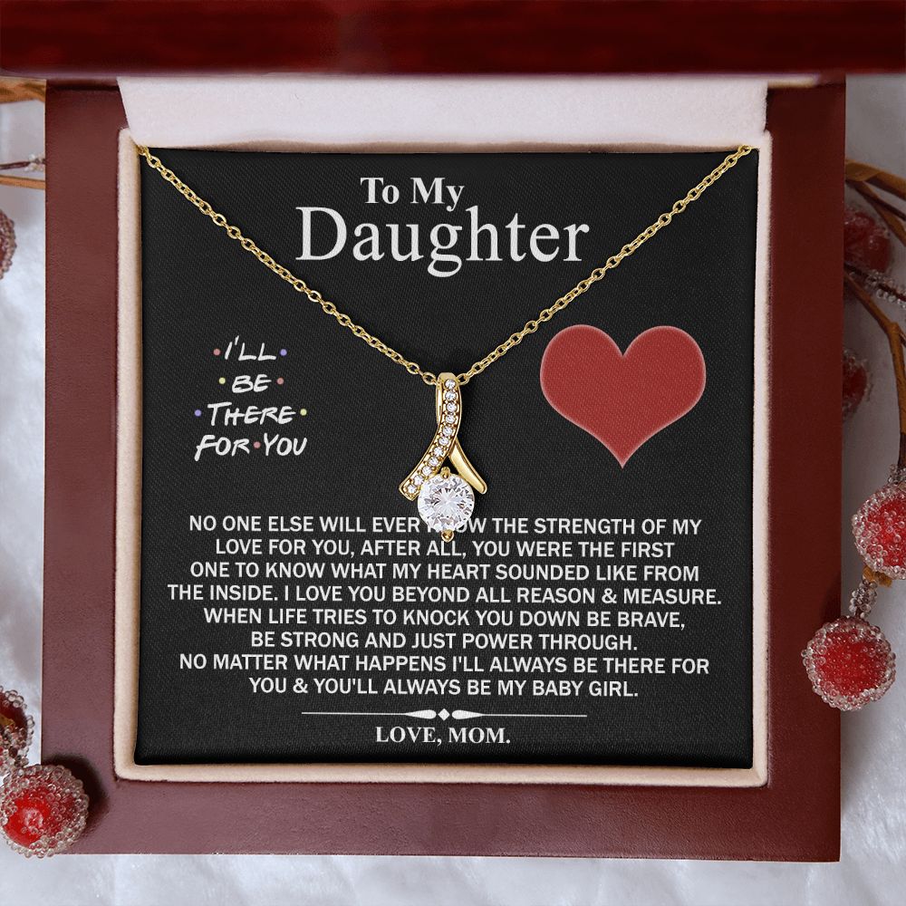Mother Daughter Gift Ideas, To My Daughter Gift Necklace from Mom, Jewelry Pendant Present for Daughter, Birthday Christmas Gift Graduation Gifts for Daughters, Mother and Daughter Necklace 2138 Alluring Beauty Necklace