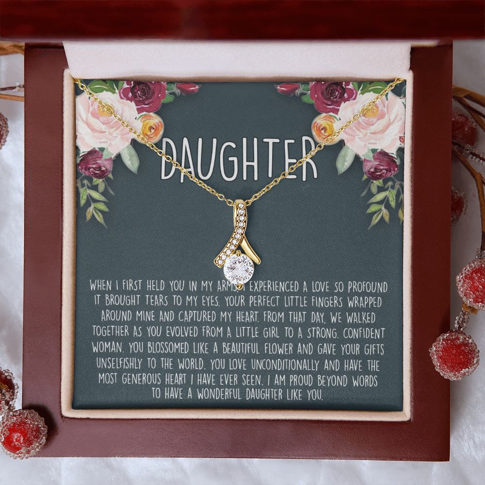Daughter Necklace Gift for Daughter, Daughter Jewelry, Mother Daughter Alluring Beauty Necklace