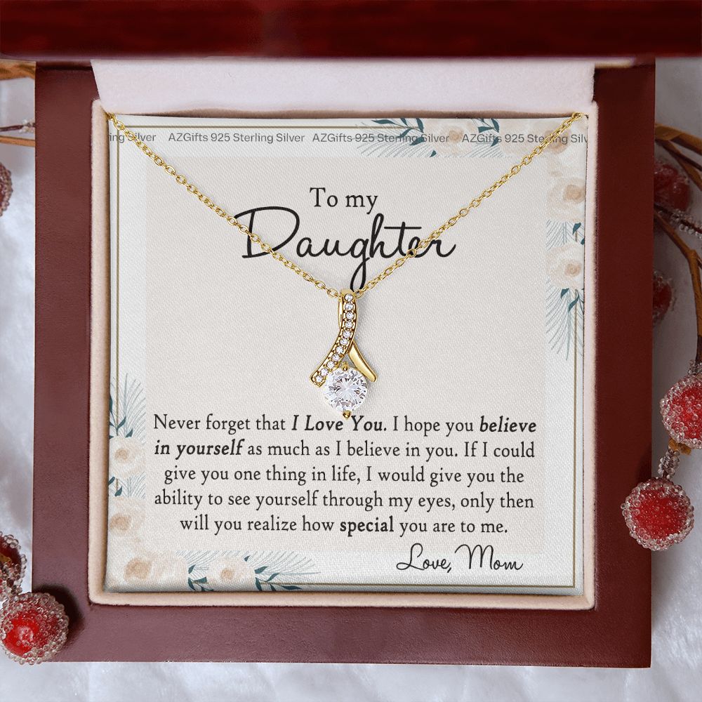 Mother Mom Daughter Necklace Hearts Pendant Necklace Jewelry Gifts for Mom Mother Daughter Jewelry Gift for Women Present for Birthday Anniversary Christmas Alluring Beauty Necklace