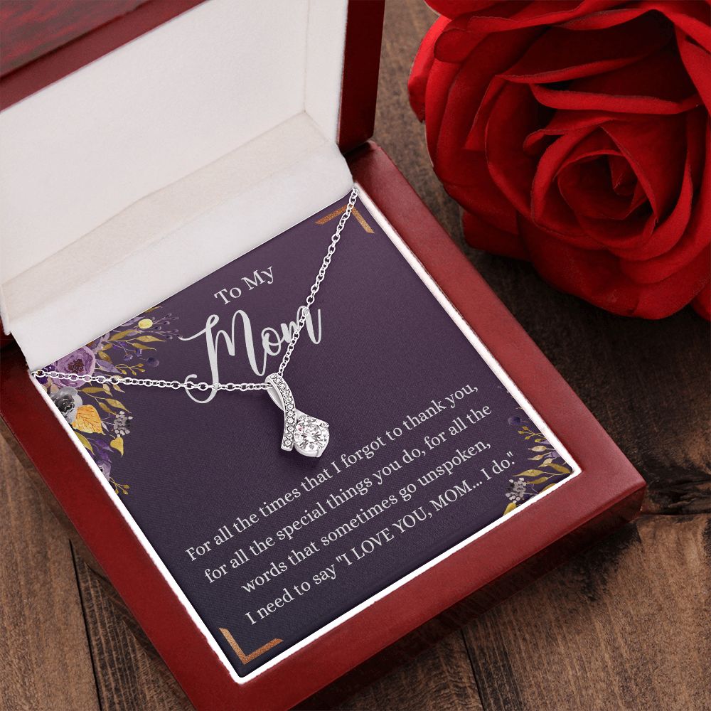 To My Mother Gift Necklace To Mom, Mother, Mommy, Momma from Child Special Mother Gift for Birthday Mothers Day Retriment Anniversary Hoiday Present for Mom Necklace for Women Alluring Beauty Necklace
