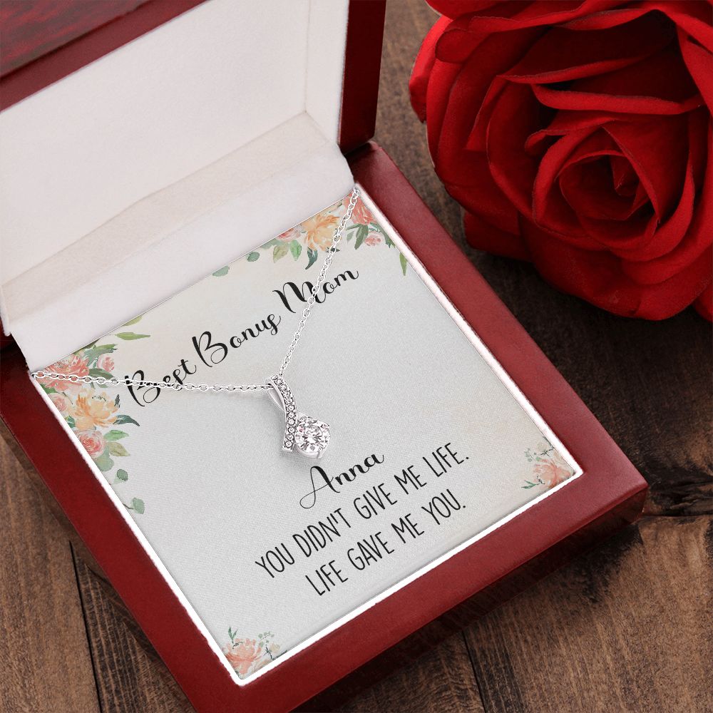 To My Stepmom Necklace from Stepdaughter Birthday Gifts for Stepmom Stepmother Gifts for Second Mom Gifts for Stepmom from Bonus Daughter Stepmom Gifts for Birthday Mothers Day 301 Alluring Beauty Necklace