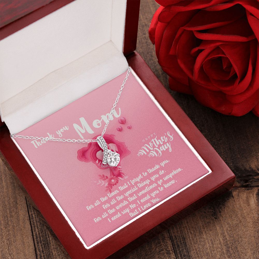 Mom Necklace Gifts for Mom from Daughter to Mom Gifts for Mothers Day from Daughter, To My Mom Necklace from Daughter to Mom Birthday Gifts Necklace with Message Card and Gift Box5 Alluring Beauty Necklace