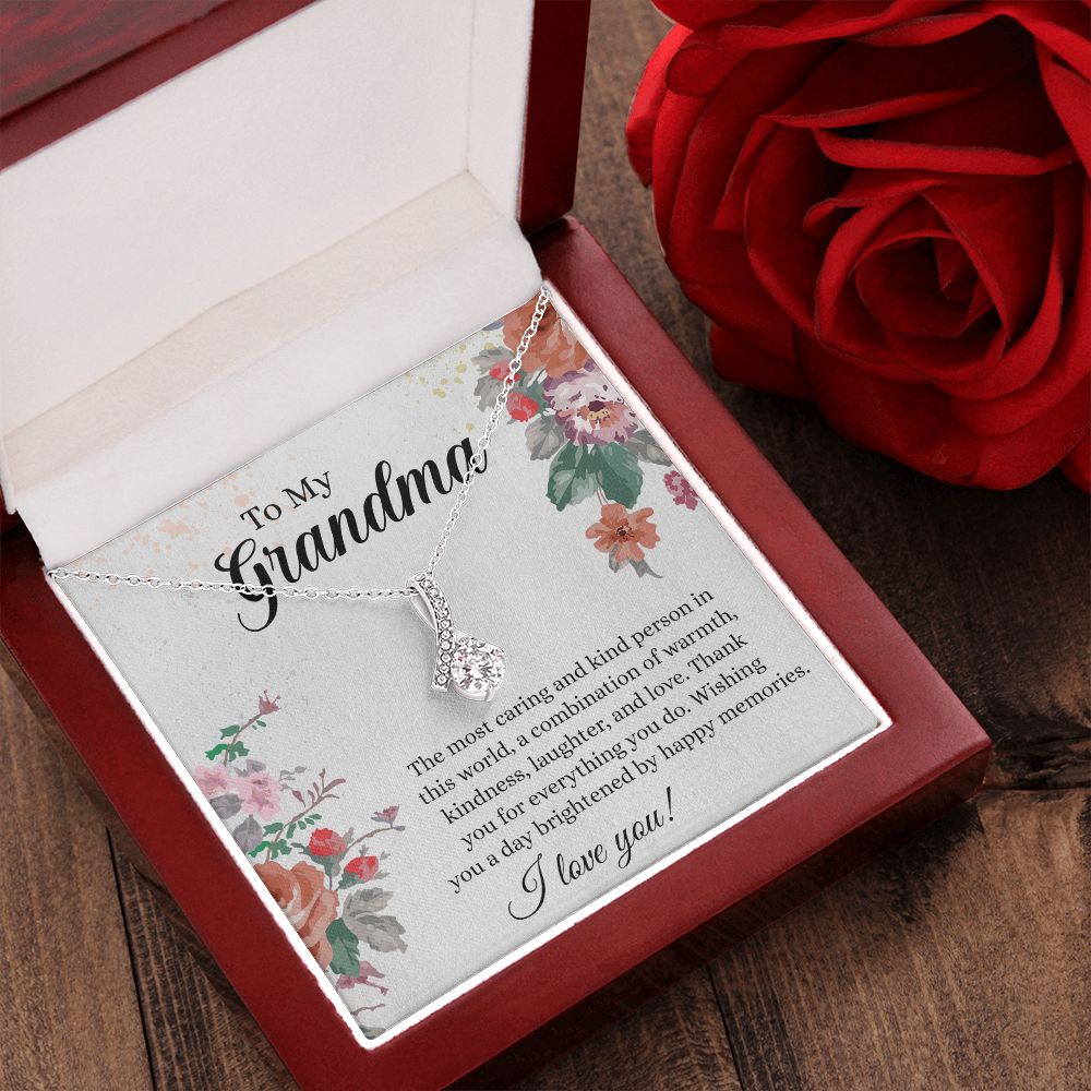 To My Grandma Necklace, Gift for Grandmother Necklace, Mothers Day Gift For Grandma Nana, Grandma Jewelry From Grandchildren GrandKids , Jewelry Box Gift For Grandma Grandmother3 Alluring Beauty Necklace