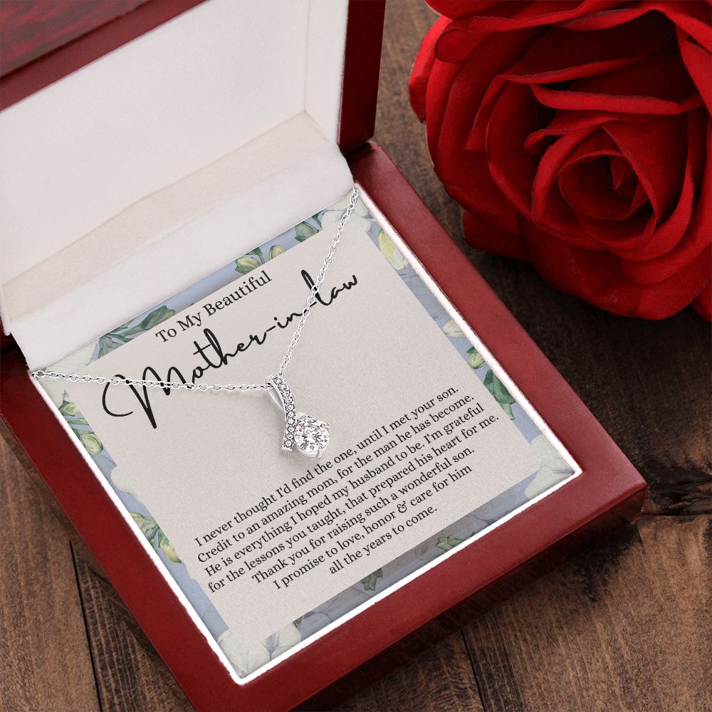 Mother in Law Necklace, Jewelry for Women, Future Mother in Law Gifts from Daughter in Law, Mother of Bride Gifts For Mother in Law, Birthday Gifts For Mother In Law From Daughter In Law Alluring Beauty Necklace