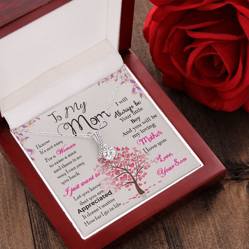 To My Mom Necklace Pendant Gift From Son I Know It's Not Easy For A Woman Necklace For To Mom Happy Mothers Day Mother In Law Gift On Birthday Anniversary Gift 30821 Alluring Beauty Necklace