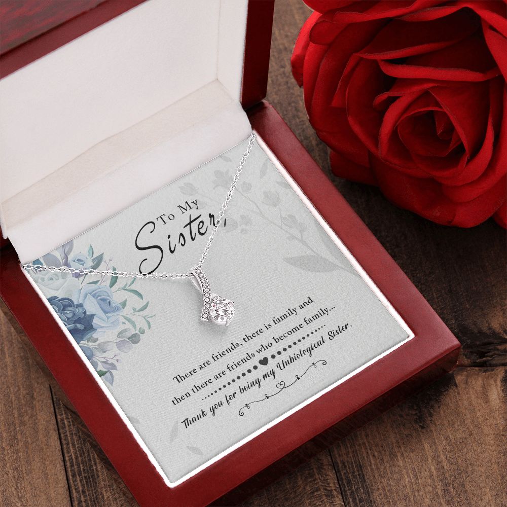 Unbiological Sister - Friends who become family Alluring Beauty Necklace