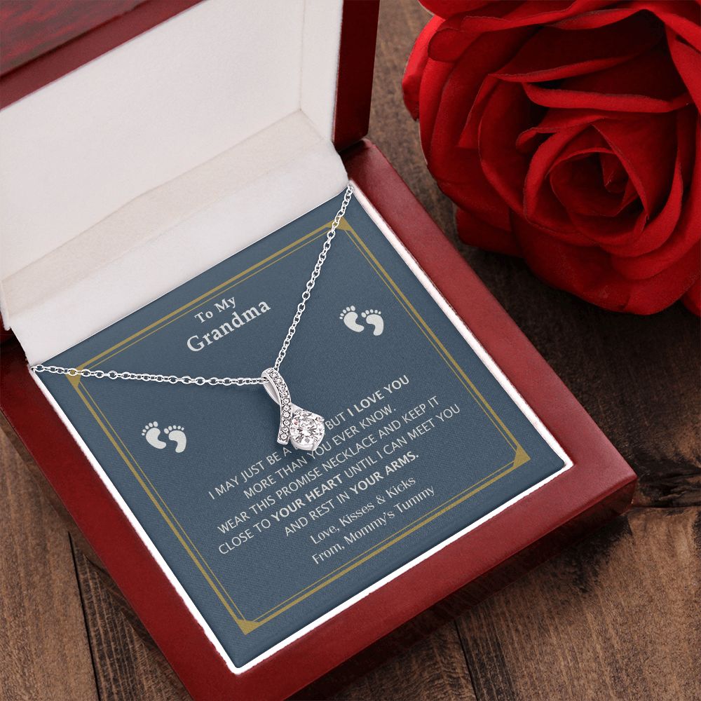 To My Grandma Necklace, Gift for Grandmother Necklace, Mothers Day Gift For Grandma Nana, Grandma Jewelry From Grandchildren GrandKids , Jewelry Box Gift For Grandma Grandmother17 Alluring Beauty Necklace