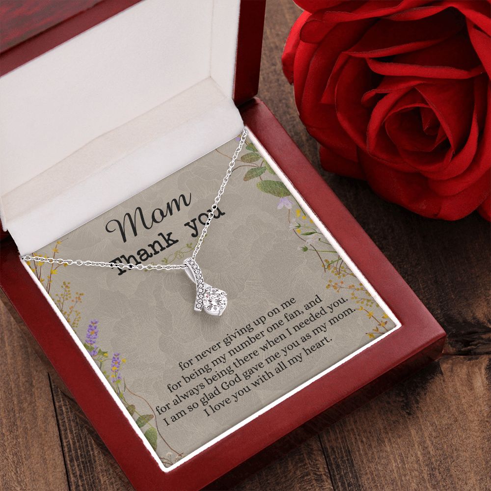 To My Mom Necklace, Thank you Mom Gift, Gift for Mom, Mother's Day Gift from Daughter, Mother Daughter gift, Gift from child, Gift for Mom, Mothers Day Necklace for Women Alluring Beauty Necklace