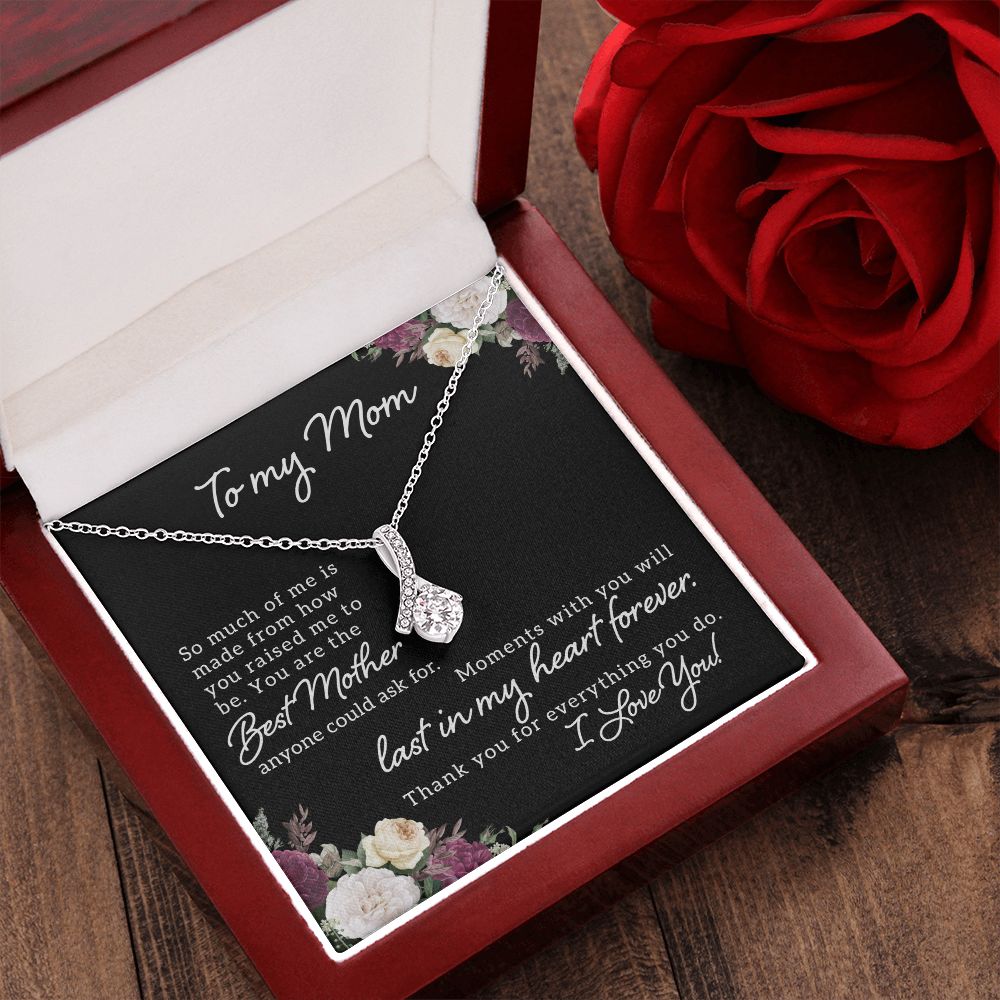 Mom Necklace Gifts for Mom from Daughter to Mom Gifts for Mothers Day from Daughter, To My Mom Necklace from Daughter to Mom Birthday Gifts Necklace with Message Card and Gift Box18 Alluring Beauty Necklace