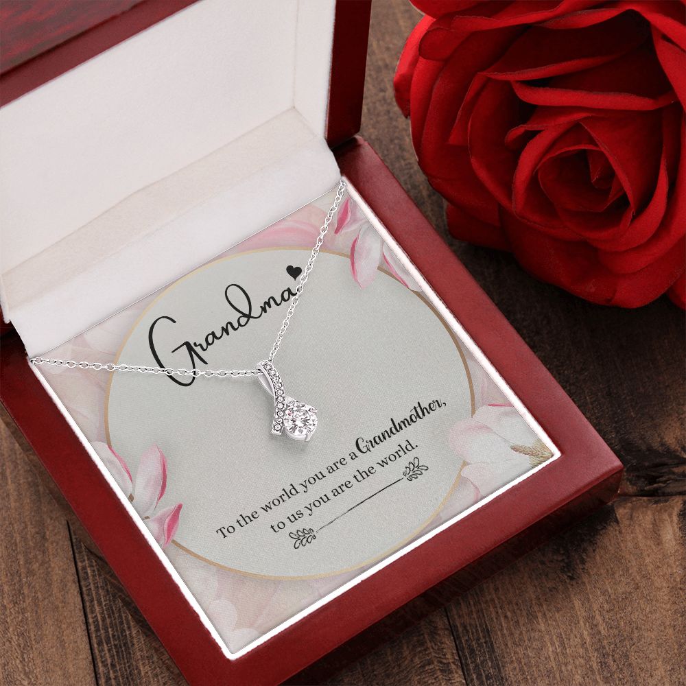 To My Grandma Necklace, Gift for Grandmother Necklace, Mothers Day Gift For Grandma Nana, Grandma Jewelry From Grandchildren GrandKids , Jewelry Box Gift For Grandma Grandmother8 Alluring Beauty Necklace