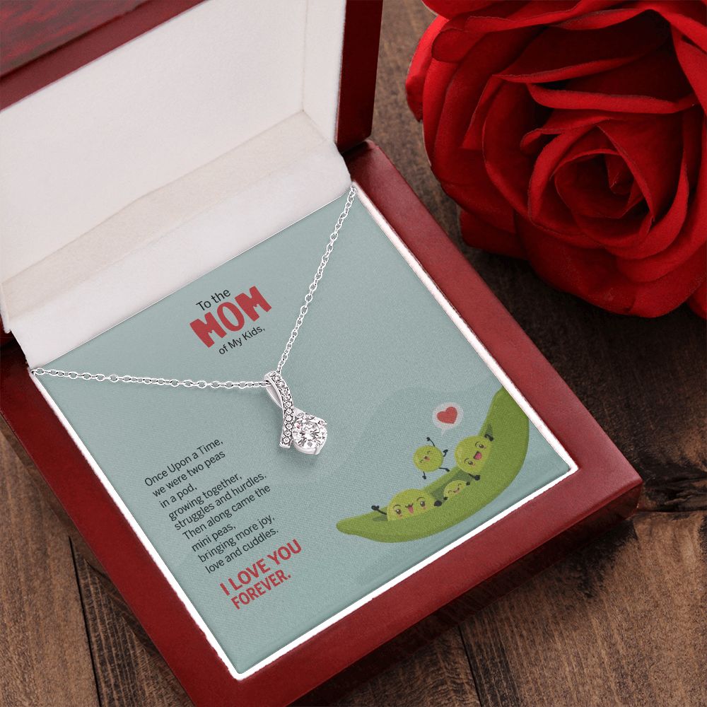 To My Mom Peas Pod Necklace From Kids, Gift For Mom On Mother's Day Jewelry Mom Alluring Beauty Necklace