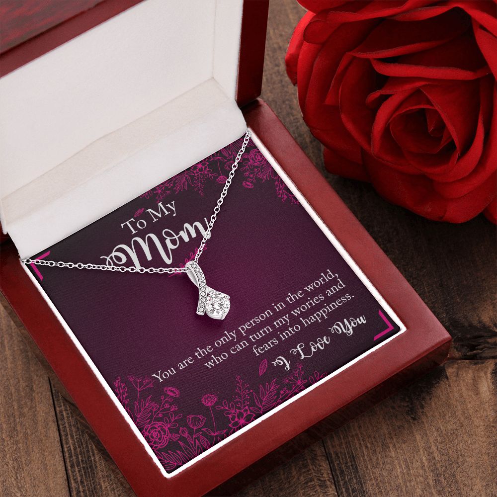 To My Mom Necklace Pendant Gift From Daughter Necklace You Are The Only Person Gift For To Mom Happy Mother's Day Mother In Law Gift On Birthday Anniversary Gift 30821 Alluring Beauty Necklace