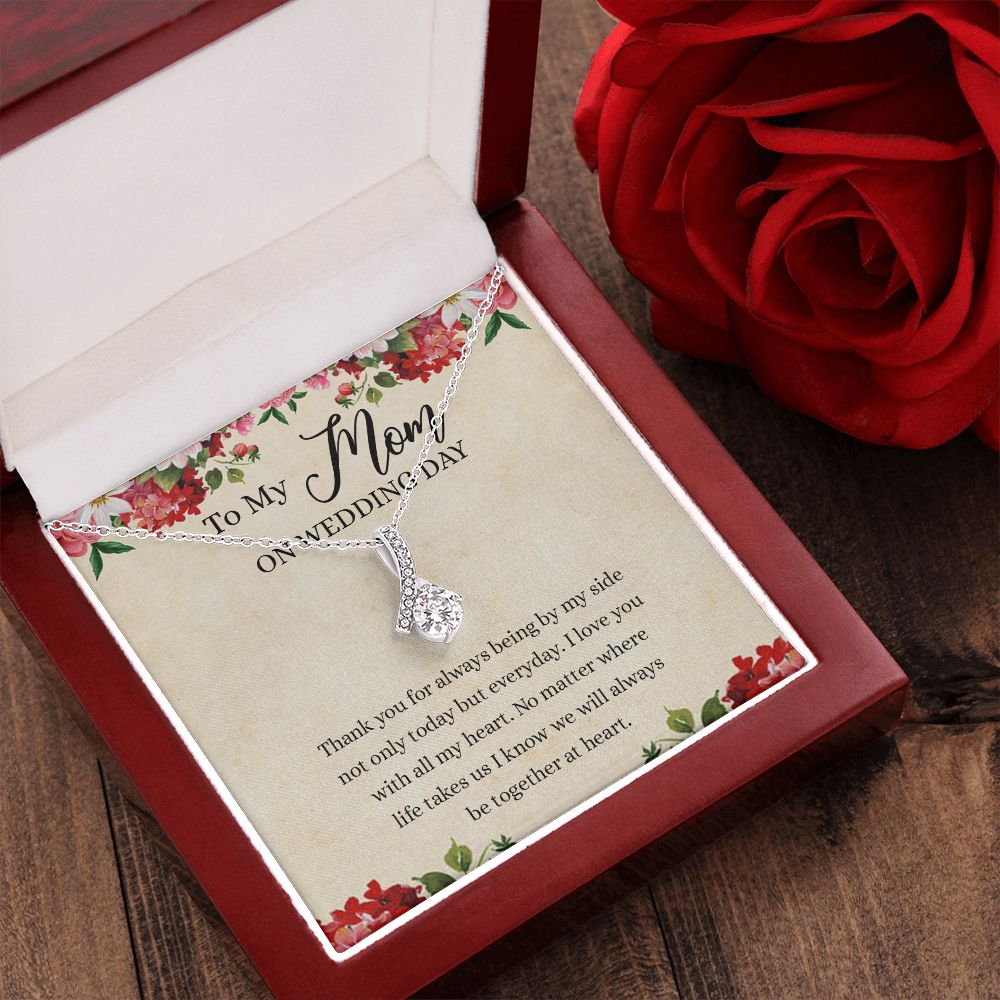 Gift for Mother of The Groom Necklace Gift for Mom on Wedding Day Gift for Maid of Honor Gift for Bridesmaid Proposal Gift to My Mom Necklace from Daughter Alluring Beauty Necklace