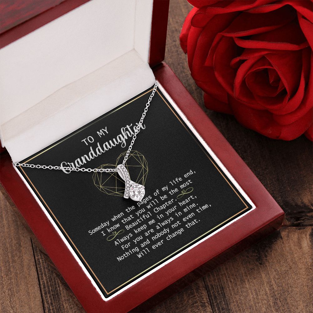 To my Granddaughter Necklace Gift For Granddaughter Birthday Congrats Graduation Alluring Beauty Necklace