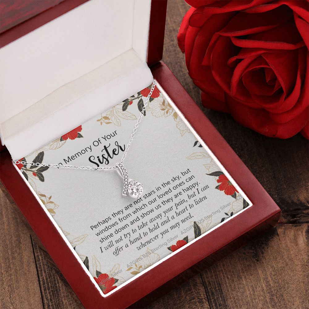 In Memory Of Your Sister Gift, Sympathy Loss Of Sister, Memorial Gift For Loss Of Sister , Sympathy Gift Loss Of A Sister, Loss Of A Sister Alluring Beauty Necklace