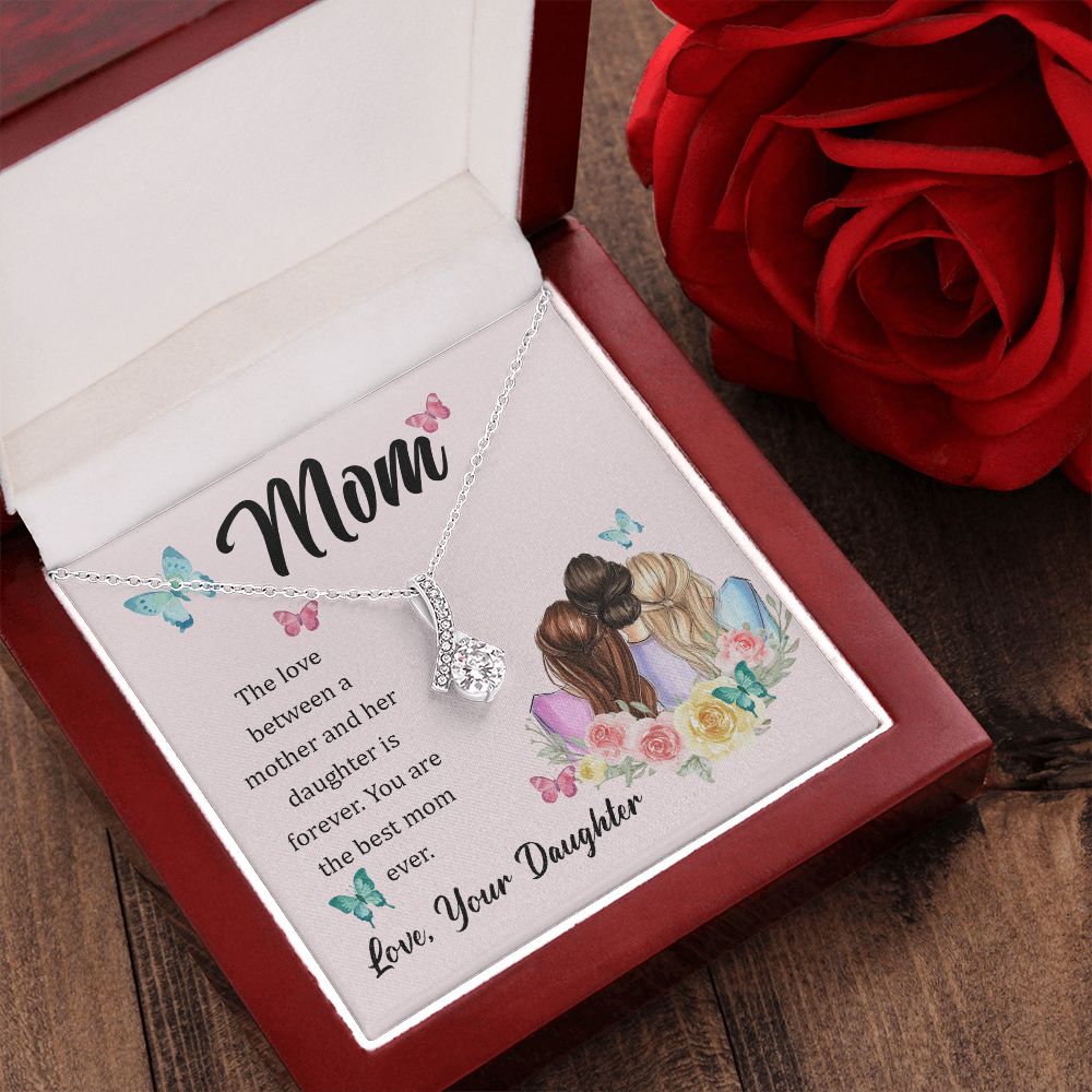 Mom Necklace Gifts for Mom from Daughter to Mom Gifts for Mothers Day from Daughter, To My Mom Necklace from Daughter to Mom Birthday Gifts Necklace with Message Card and Gift Box21 Alluring Beauty Necklace