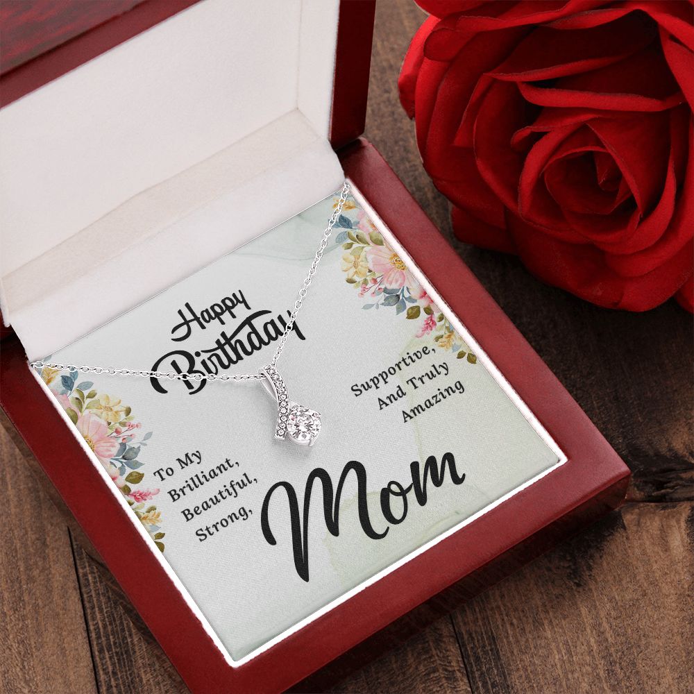 Mom Necklace Gifts for Mom from Daughter to Mom Gifts for Mothers Day from Daughter, To My Mom Necklace from Daughter to Mom Birthday Gifts Necklace with Message Card and Gift Box2229 Alluring Beauty Necklace