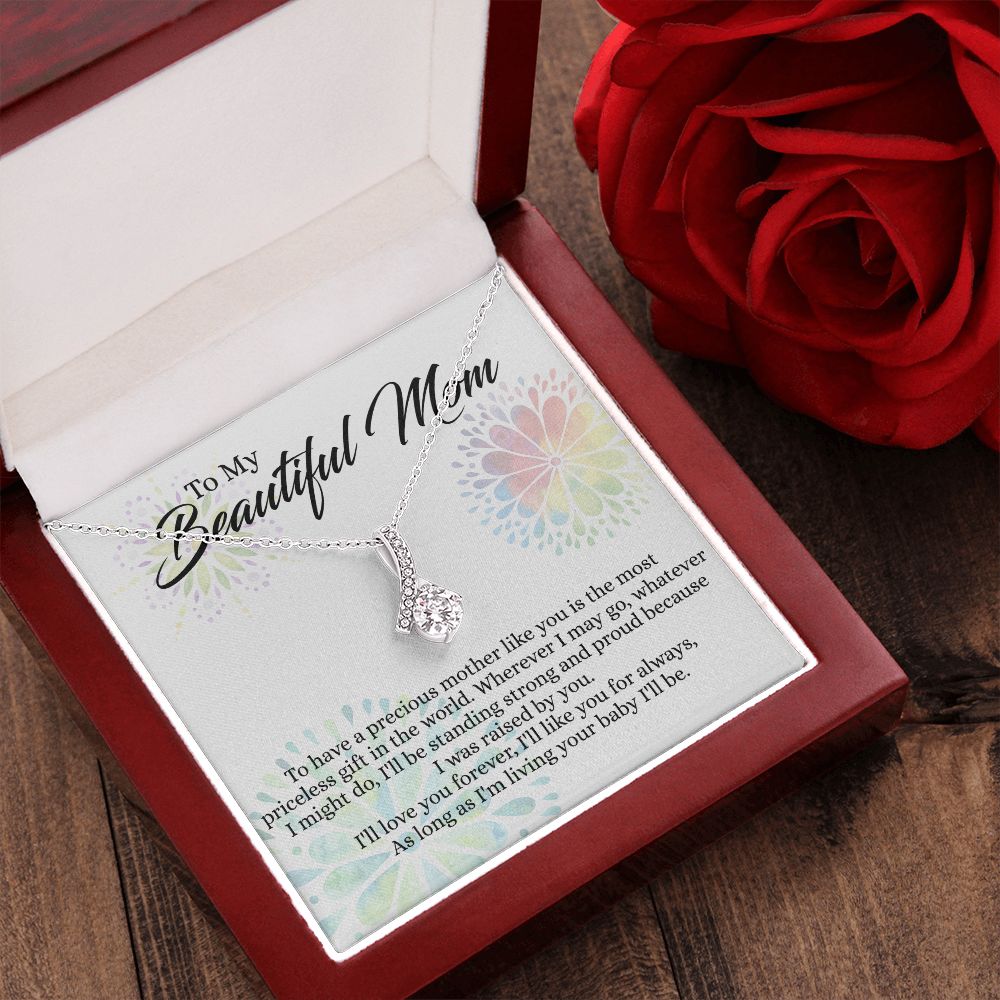 To My Mom Necklace, Gift For Mom, Mother's Day Gift from Daughter, Mom Jewelry Gift for Mothers Day, Birthday Gift for Mother, Moms Gift from Daughter Son, Necklace for Mom Mother 4 Alluring Beauty Necklace