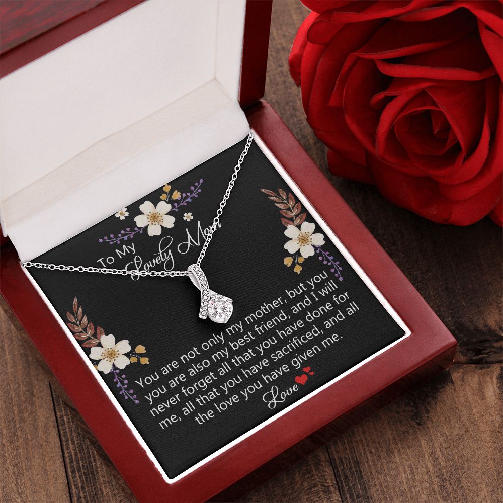 To My Mom Necklace, Gift For Mom, Mother's Day Gift from Daughter, Mom Jewelry Gift for Mothers Day, Birthday Gift for Mother, Moms Gift from Daughter Son, Necklace for Mom Mother15 Alluring Beauty Necklace