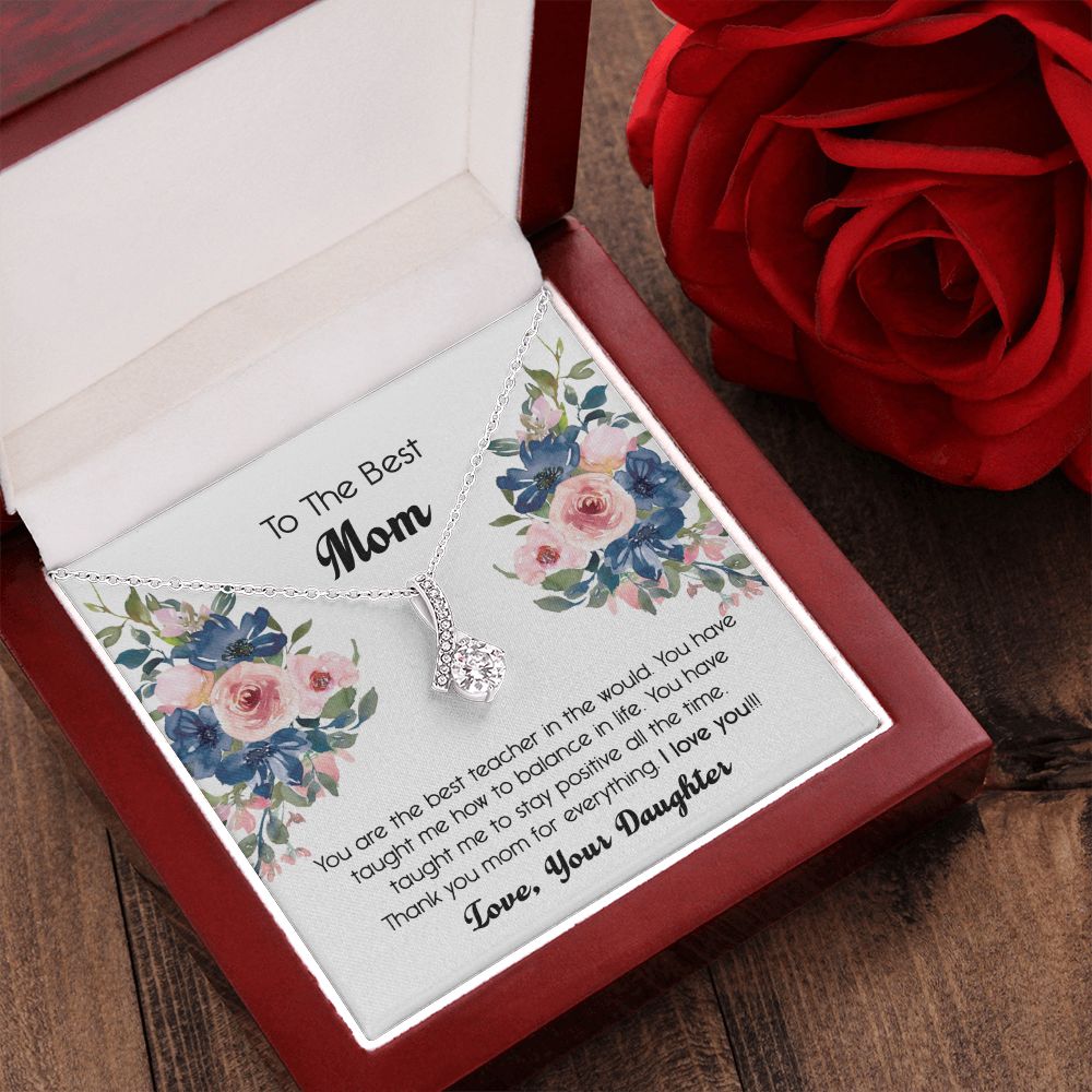 To My Mom Necklace, Gift For Mom, Mother's Day Gift from Daughter, Mom Jewelry Gift for Mothers Day, Birthday Gift for Mother, Moms Gift from Daughter Son, Necklace for Mom Mother 7 Alluring Beauty Necklace