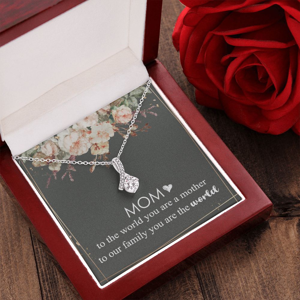 Mom Necklace Gifts for Mom from Daughter to Mom Gifts for Mothers Day from Daughter, To My Mom Necklace from Daughter to Mom Birthday Gifts Necklace with Message Card and Gift Box4 Alluring Beauty Necklace