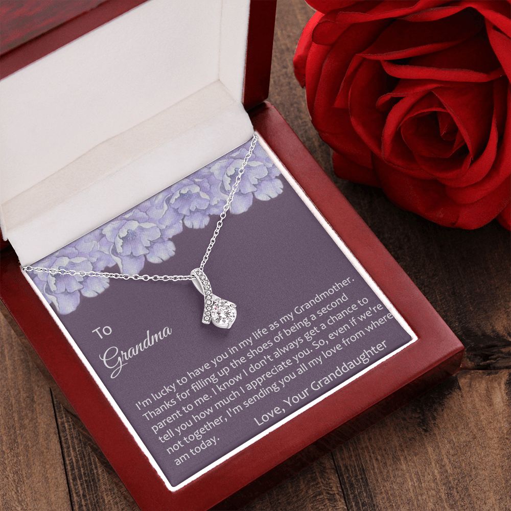 To My Grandma Necklace, Gift for Grandmother Necklace, Mothers Day Gift For Grandma Nana, Grandma Jewelry From Grandchildren GrandKids , Jewelry Box Gift For Grandma Grandmother21 Alluring Beauty Necklace