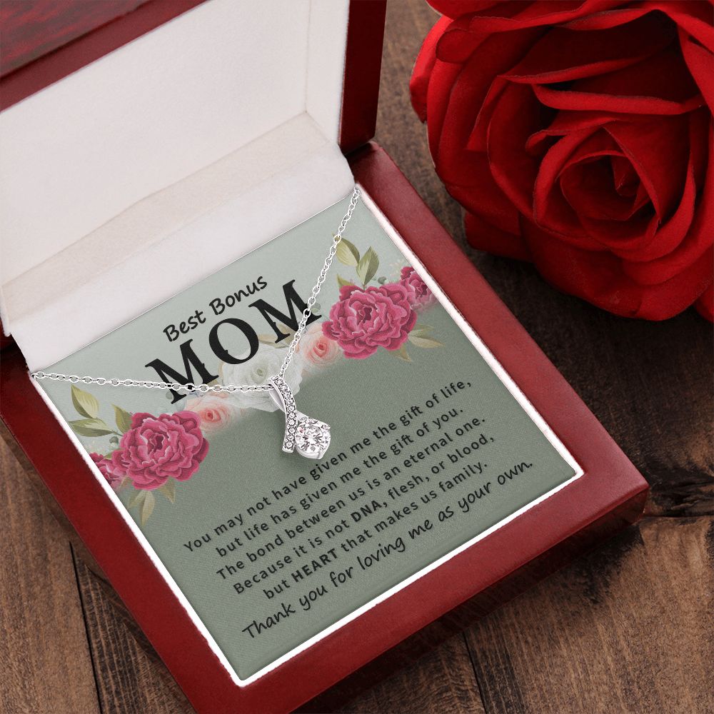 Mother Daughter Necklace as Daughter Gift from Mom, Mom Necklace as Christmas Gift for Mom from Son, Birthday Gift for Mother in Law Necklace, Bonus Mom Gifts for Step Mom Necklace2 Alluring Beauty Necklace
