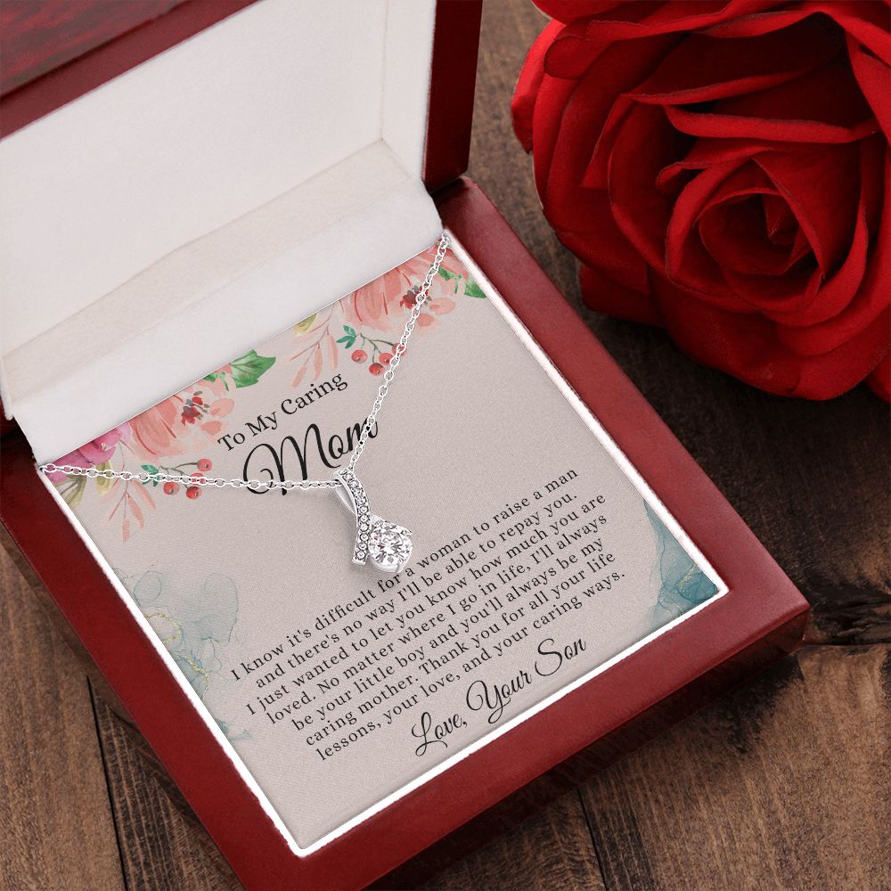 To My Mom Necklace, Mom Gift From Son, Mom gifts, Gift for Mom From Son, Mom Mothers Day Gift From Son, To my Mom Necklace, Mom Gift Necklace, Mother Birthday Gift From Son Alluring Beauty Necklace