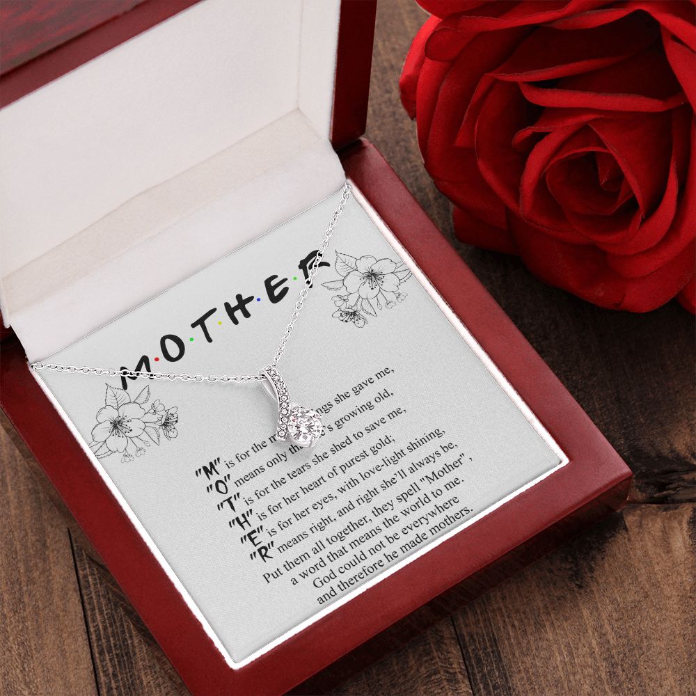 Mom Necklace Gifts for Mom from Daughter to Mom Gifts for Mothers Day from Daughter, To My Mom Necklace from Daughter to Mom Birthday Gifts Necklace with Message Card and Gift Box2224 Alluring Beauty Necklace