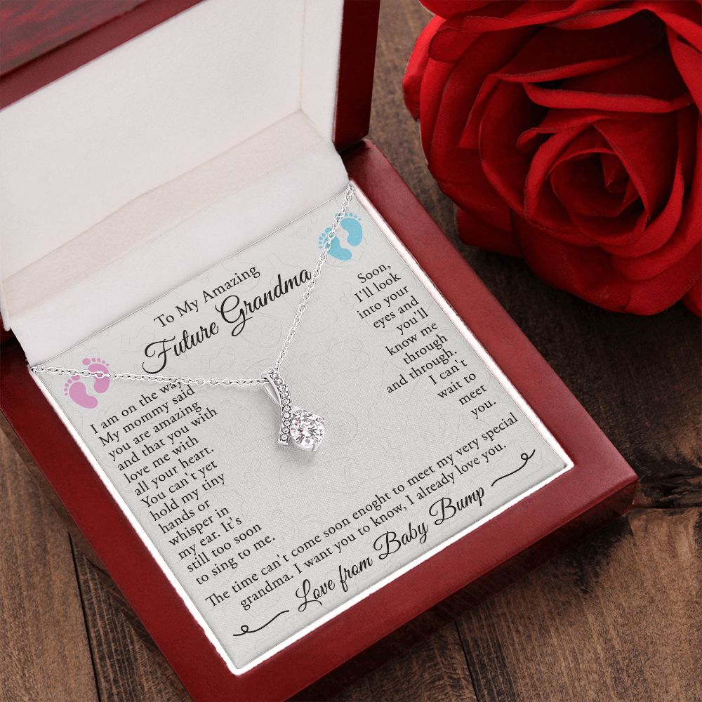 To My Grandmother Necklace, Gift for Grandmother Necklace, Mothers Day Gift For Grandma Nana, Grandma Jewelry From Grandchildren GrandKids , Jewelry Box Gift For Grandma Grandmother4 Alluring Beauty Necklace