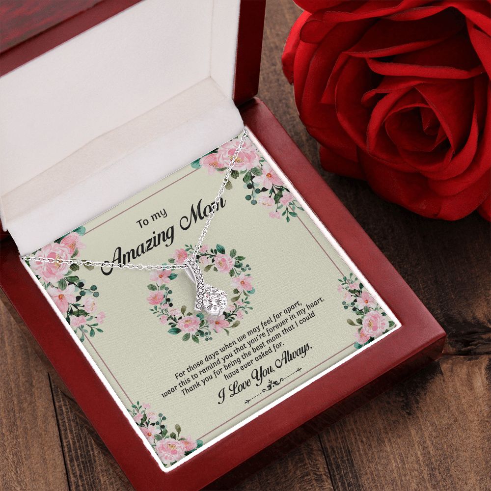 To My Mom Necklace, Gift For Mom, Mother's Day Gift from Daughter, Mom Jewelry Gift for Mothers Day, Birthday Gift for Mother, Moms Gift from Daughter Son, Necklace for Mom Mother17 Alluring Beauty Necklace