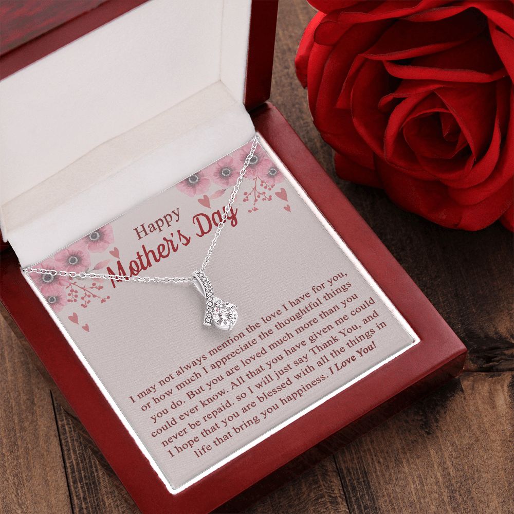 vTo My Mom Angel Mother Necklace Pendant Gift From Daughter Or Son With Message Card Gift For Mom Alluring Beauty Necklace