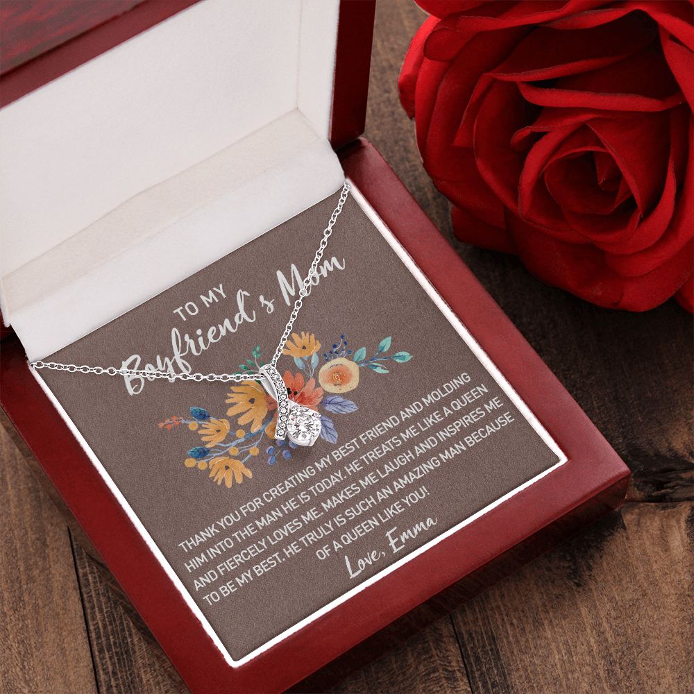 Gift for Boyfriend's Mom, Boyfriend Mom Gift, To My Boyfriends Mom's Gift, Mother's Day Gift for Boyfriends Mom, Boyfriend Mom Alluring Beauty Necklace