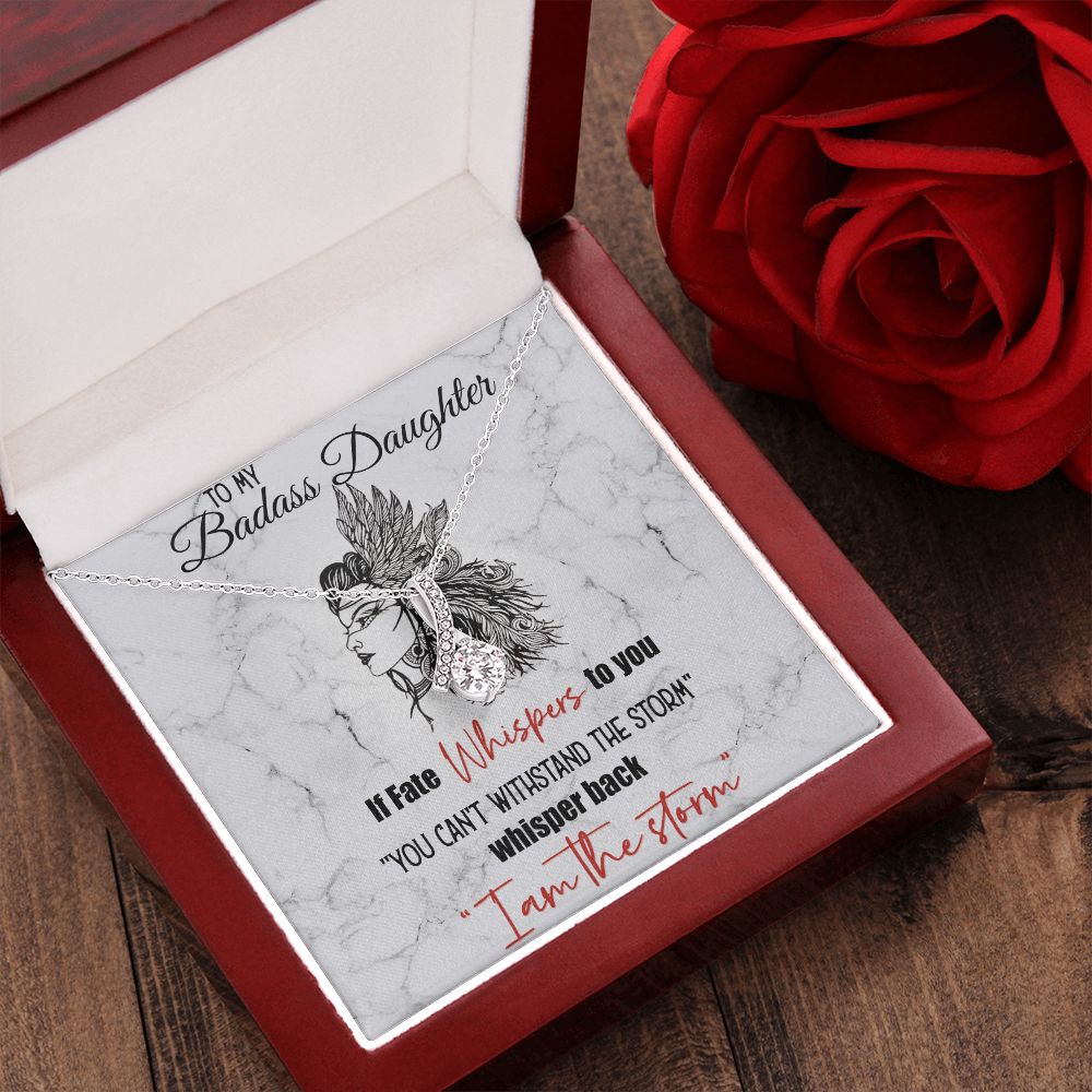 Bonus Daughter Gifts From Stepdad, Step Daughter Gifts From Stepmom, Stepdaughter Gifts From Stepdad, Father Stepdaughter Necklace, To My Bonus Daughter Necklaces, Christmas Gifts For Bonus10 Alluring Beauty Necklace